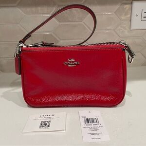 NWT Coach Patent Red Nolita 19 Wristlet